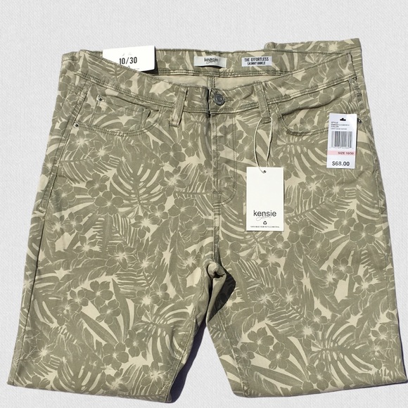 Kenzie Jeans The Effortless Skinny Ankle Size 10/30 Green (Light Sage Safari) - Picture 2 of 7